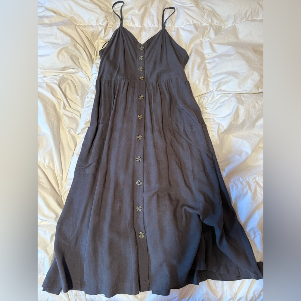 Good Luck Gem Charcoal Maxi Dress